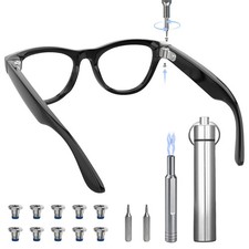 Screwdriver & Screw Kit Compatible with Ray-Ban Meta Smart Glasses Silver