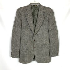 Vintage Mister Guy Harris Tweed Men Blazer Size 42 Approximate Herringbone FAIR