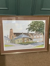 Framed Watercolour By Frank J Salter “Entrance To Millfield House Arts Centre”