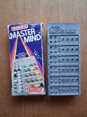 KOMPLETTES Waddingtons Mini Mastermind Vintage Taschen-/Reisespiel