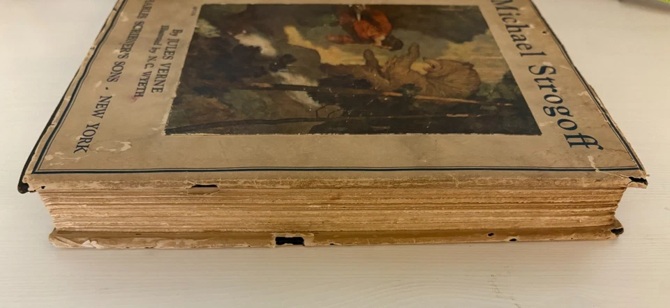 Jules Verne, NC Wyeth 1st Ed 1927 Michael Strogoff A Courier of the Czar HC w/DC Foto 4 de 4