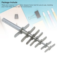 3Pcs Cork Borer Set Stainless Steel Manual Rubber Stopper Borer Tool