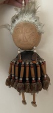 Vintage Beaded With Shells Fertility Doll Gourd Nyamwezi? Tanzania? 22cm