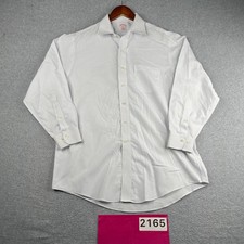 Brooks Brothers 346 Non Iron Shirt White Striped Button Up Long Sleeve Mens 16