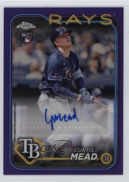 2024 Topps Chrome Update Purple Refractor 31/250 Curtis Mead #AC-CME Auto 19yg