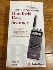 RadioShack PRO-89 200 Channel Handheld Race Scanner Model 20-514 Open Box