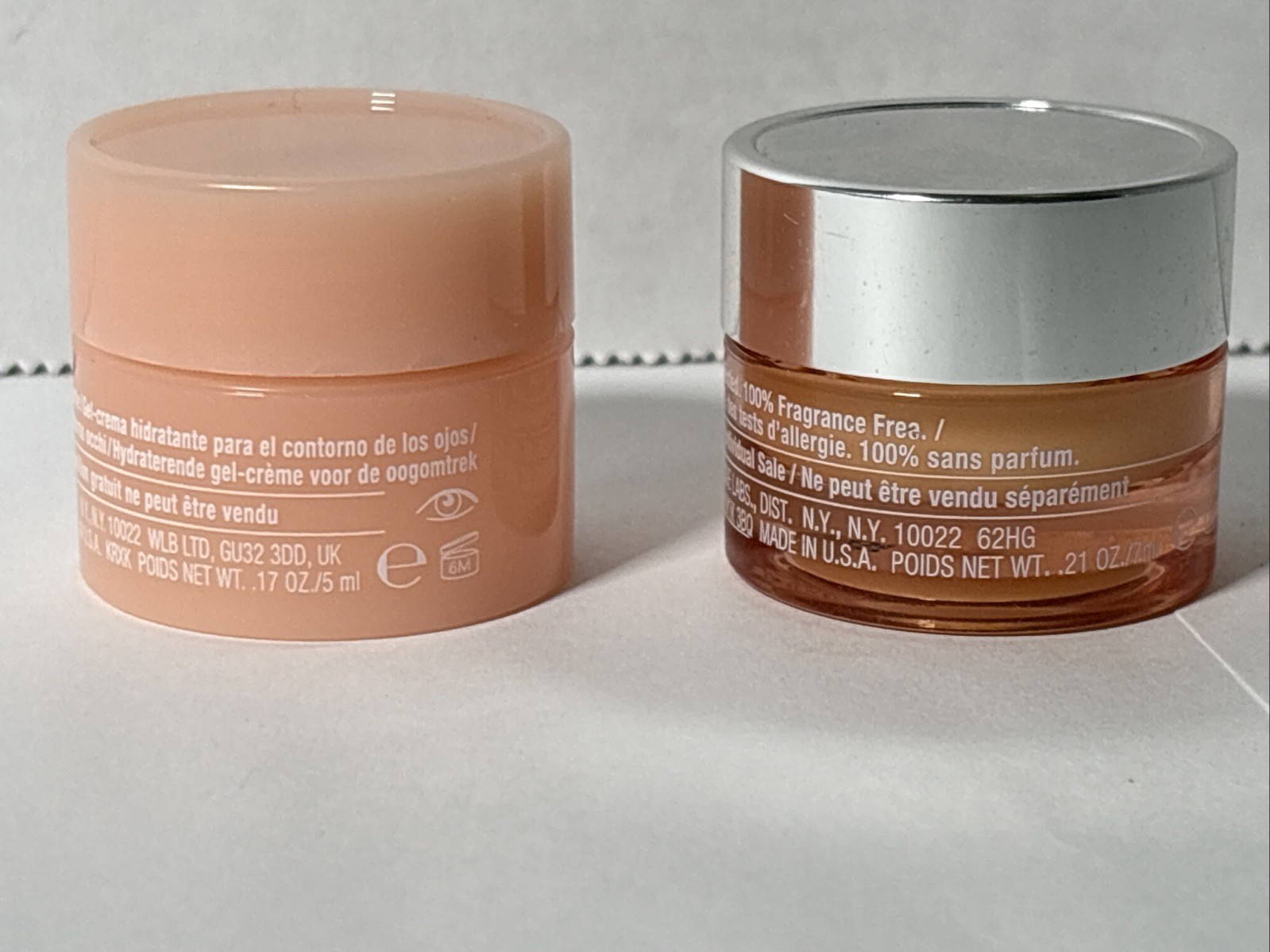 CLINIQUE all about eyes reduces circles puffs travel Size lot set 5ml & 7ml