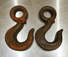 Crosby-Laughlin  SWL 7 1/2 T  Industrial Lifting Hook Without Latch - Pair