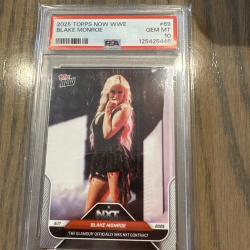 2025 Topps Now WWE Wrestling #69 Blake Monroe Glamour Inks NXT Contract PSA 10