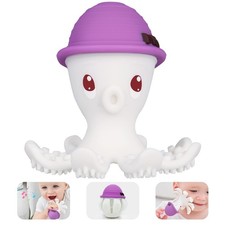 Teething Toys for Babies 6-12 Months, Mombella Octopus Teether 12-18 Purple