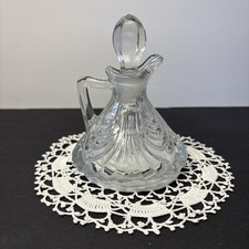 Vintage Cambridge Glass Cruet “Capice” Pattern With Faceted Stopper