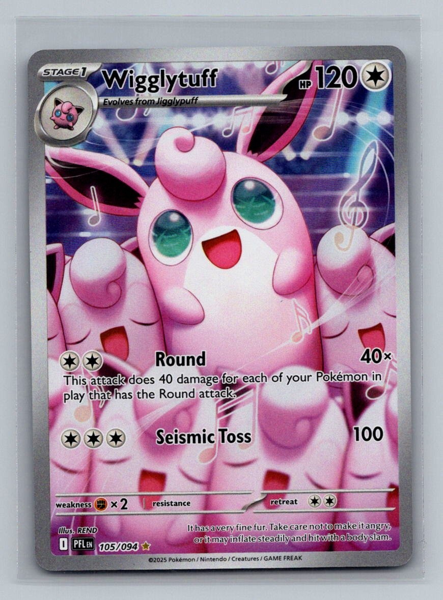 Pokémon TCG Wigglytuff 105/094 ME02: Phantasmal Flames Illustration Rare NM