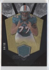 2008 Upper Deck Icons Rookie Brilliance Rainbow Gold Jerseys 84/99 Jake Long s1i