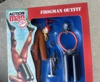 VINTAGE ACTION MAN FROGMAN OUTFIT ORANGE WINDOW BOX MIB 12” PALITOY GI JOE