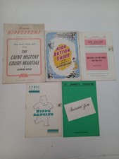 Vintage Theatre Programmes B. Collectable Job Lot X 5