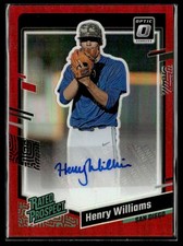 Henry Williams 2023 Panini Donruss Optic Red Prizm RC Auto /25 #RPS-HW San Diego