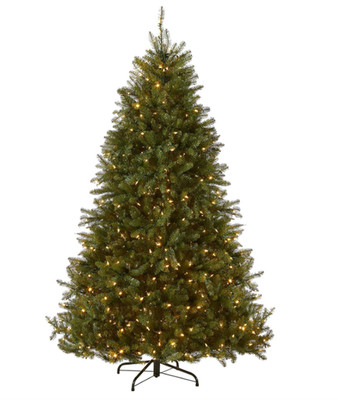 National Tree Company 9 ft Pre-Lit Dual Color Dunhill Fir Christmas Tree