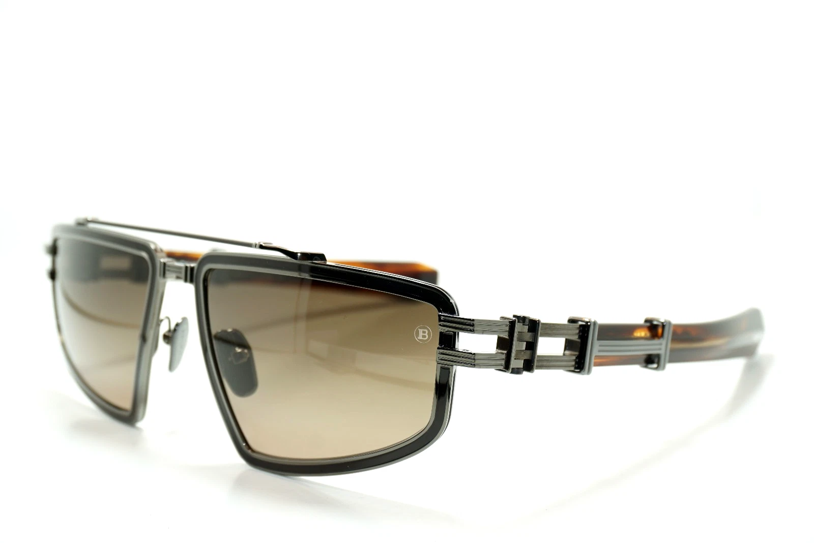 Balmain — NEW AUTHENTIC BALMAIN  TITAN  BPS-139B-59  /BLK-BRN  SUNGLASSES