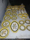 Antique Black And Yellow And Flower China Set — photo 1