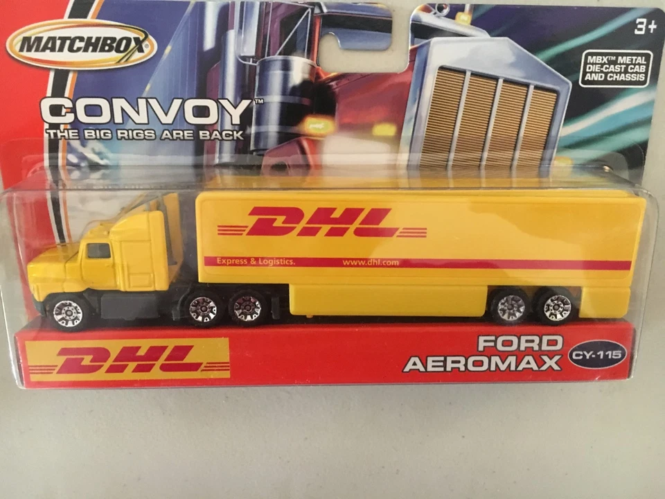 Matchbox Convoy DHL Semi Tractor Trailer Ford Aeromax New Sealed - Image 2 of 3
