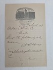1898 antique AUDITORIUM HOTEL chicago il LETTERHEAD Urbana WINE CO memo — photo 1