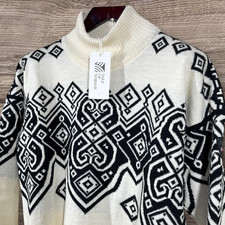 NWT Dale of Norway Falun Sweater Women L Ivory 100 Wool Nordic Marius Fair Isle