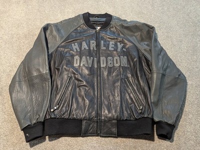 Vintage Harley Davidson Jacket Mens XXL Leather 100 Year Anniversary Bomber 