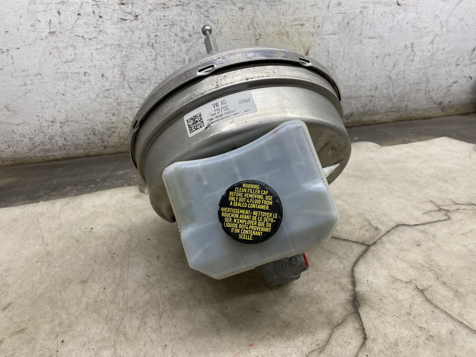 2015-2020 BENTLEY BENTAYGA OEM POWER BRAKE BOOSTER MASTER CYLINDER 36A612103