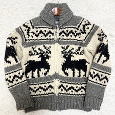 Kanata Cowichan knit sweater 90s vintage low gauge made in Canada used
