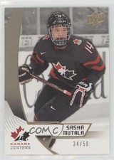 2019 Upper Deck Team Canada Juniors Midnight 34/50 Sasha Mutala #4 2d8
