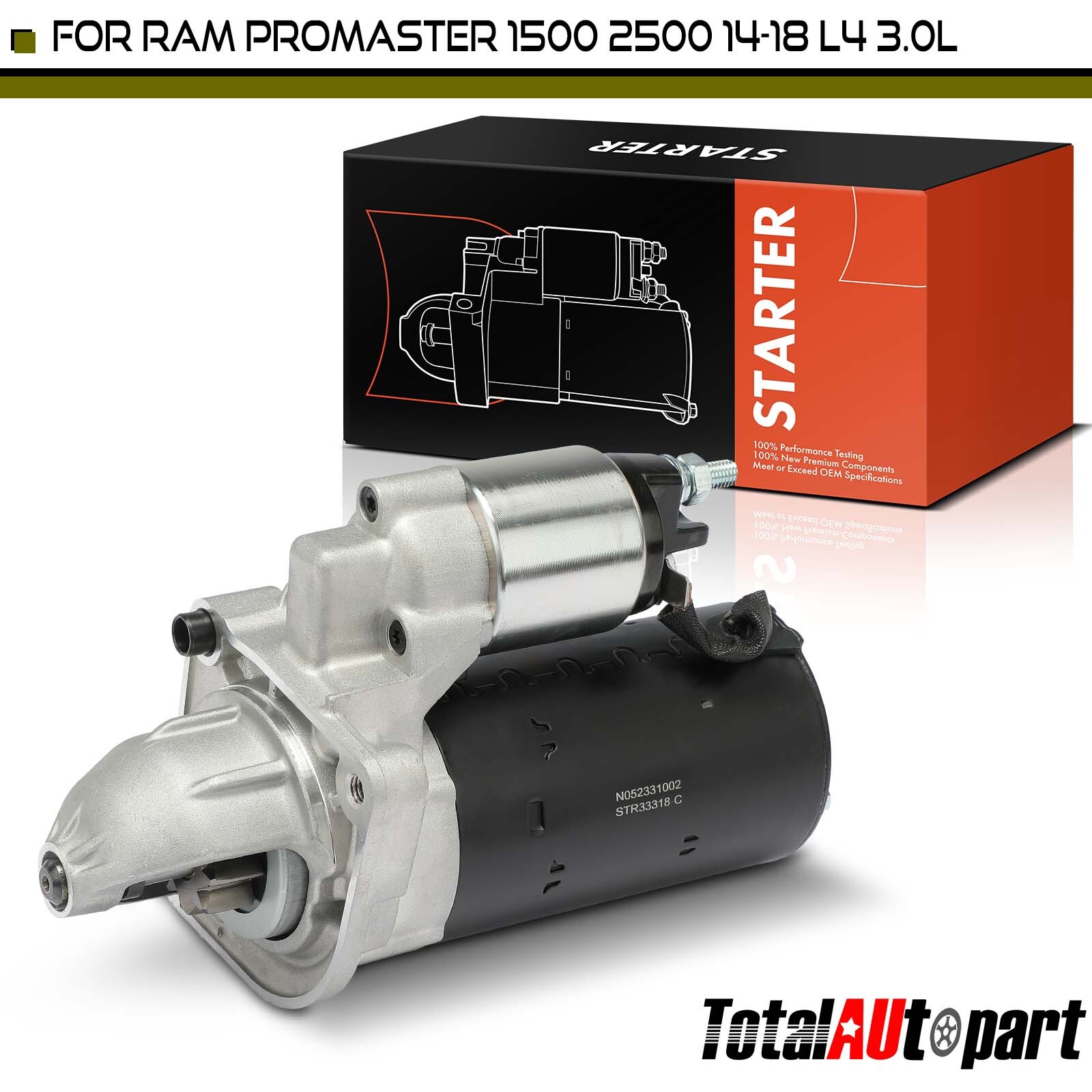 Promaster Motor Starter Motor for Ram ProMaster 1500 2500 3500 2014-2018 L4 3.0L 2.5KW ...