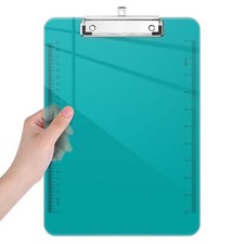 Plastic Clipboards Translucent Ruler Clip Board with Low Profile Office Suppl...