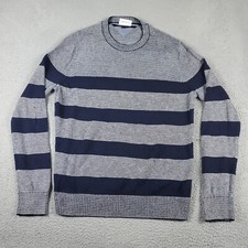 Tommy Hilfiger Sweater Mens Large Blue Striped Casual Pullover Sweatshirt
