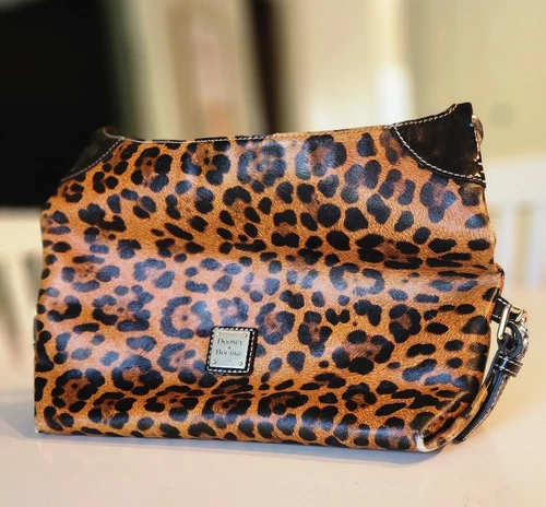 Dooney & Bourke Leopard Print Hobo Shoulder Handbag Purse