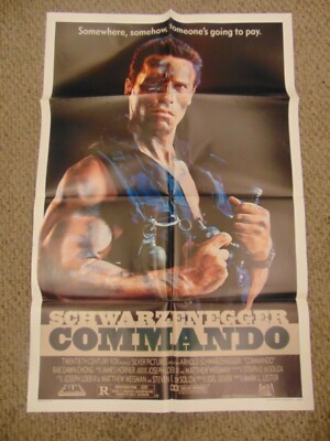 COMMANDO 1985 ARNOLD SCHWARZENEGGER MARK L. LESTER 27X41'' POSTER N7833