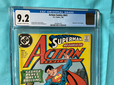 ACTION COMICS #643 SUPERMAN #1 Homeage cover 9.2 CGC (DC,1989