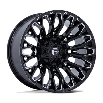 20X9 Fuel 1PC FC865 STRIKE 6X135/5.5 1MM GLOSS BLACK MILLED