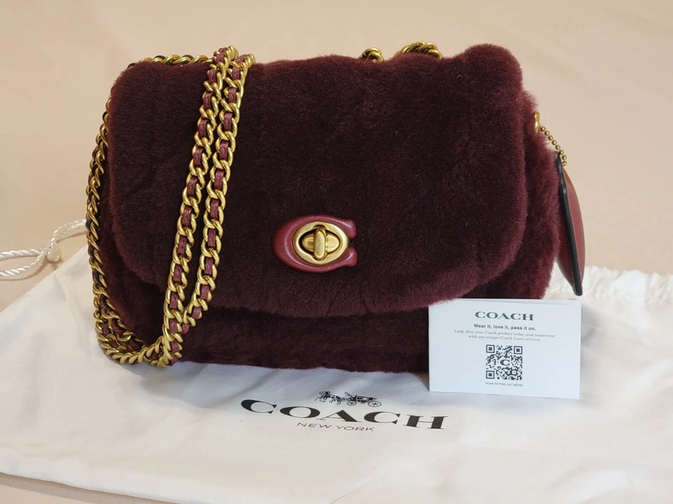 Bolso de hombro Coach Madison 18 pulgadas de piel de oveja con acolchado/bolso bandolera NUEVO Foto 2 de 4