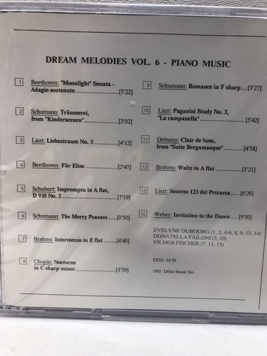 Dream Melodies Vol. 6 Piano Music CD 1992 Laserlight - Sealed - 第 5/7 張圖片
