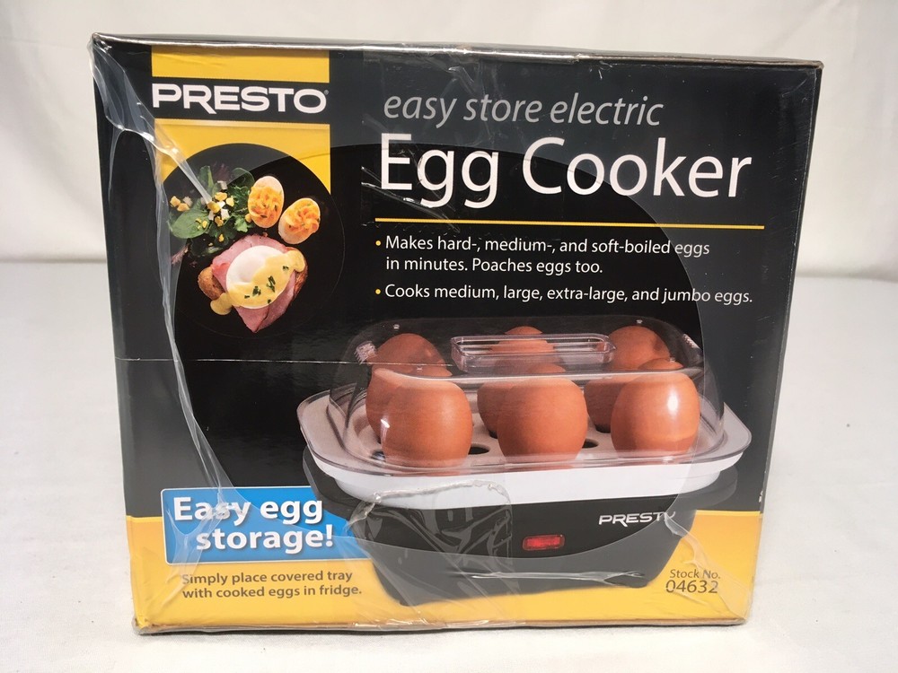 Presto Easy Store Electric Egg Cooker for Hard Medium Soft Boiled and Poached Eggs