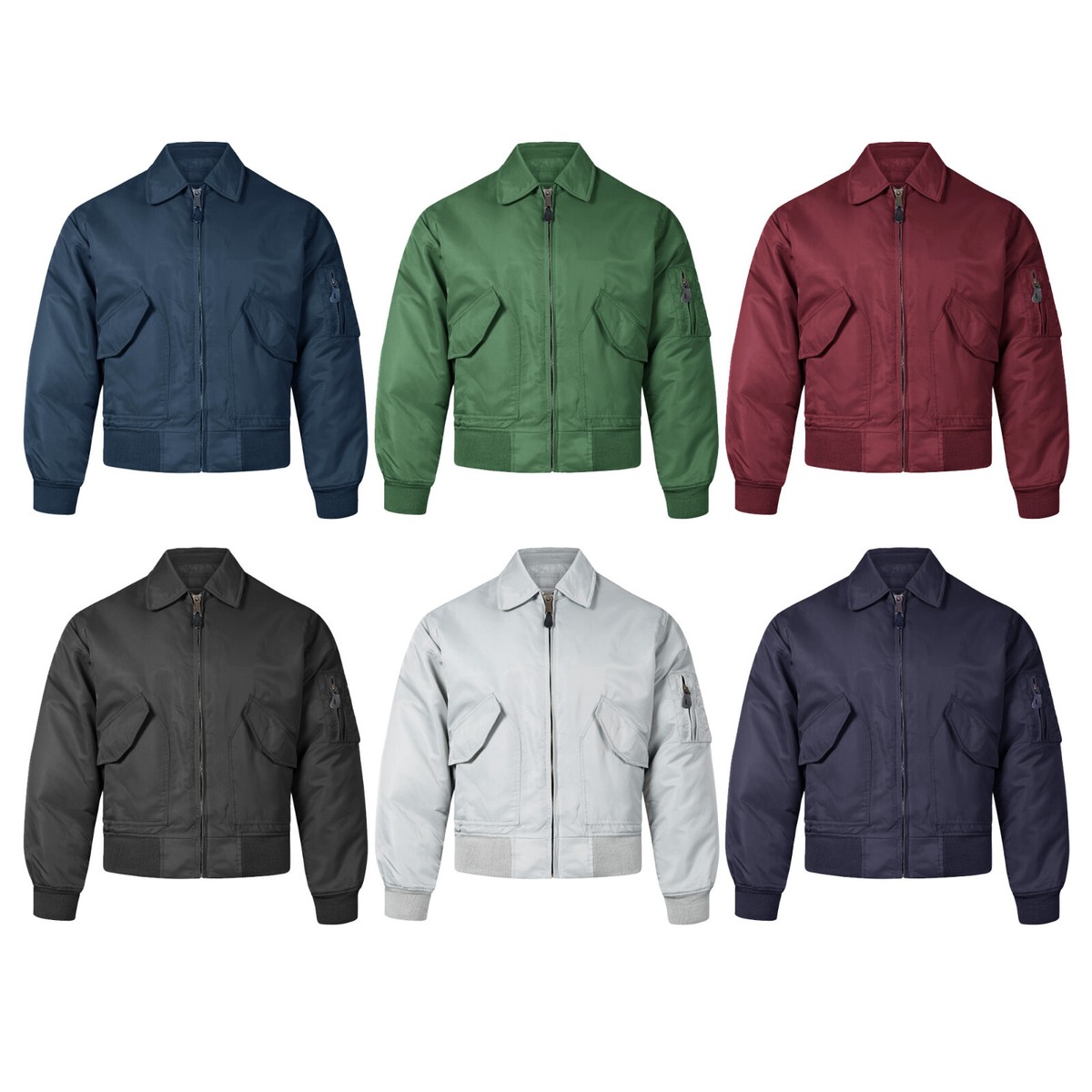 Bomber Leggero CWU Air Force Giacca Bomber Volo Militare MA2 - Leggera, In Nylon/Polyester, Colore Argento, Stile Air Force Giacca Volo Air Force - Foto 4