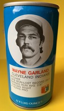 1977 Wayne Garland Cleveland Indians   RC Cola can vintage baseball Royal Crown