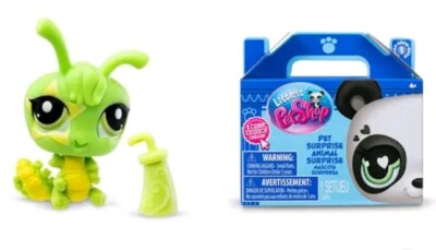 Littlest Pet Shop Series 1 G7 #6 Green Yellow Star Caterpillar New