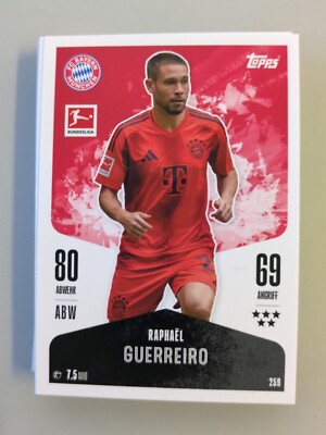 Topps Match Attax Bundesliga 24/25 Karte Nr. 259 Raphael Guerreiro Bayern Münche