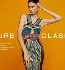 bcbg mixed print bodycon dress