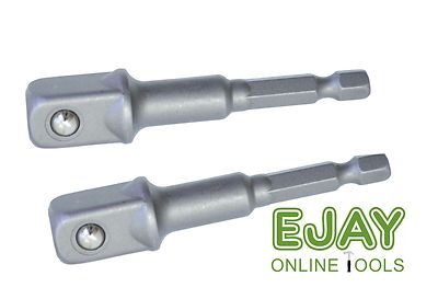 1/4 Zoll Sechskant auf 1/2 Zoll Vierkant Steckschlüssel Adapter (2er Pack)