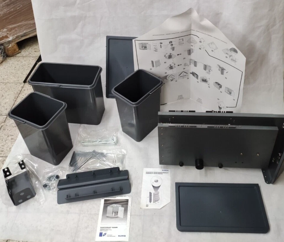 BLANCO Eck Abfallsystem Blancoselect Trigon Einbau Abfalleimer 511717 Grau - Bild 2 von 4