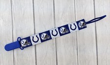 Colts Pacifier Clip, Ribbon Pacifier Clip, Football Baby Shower Gift