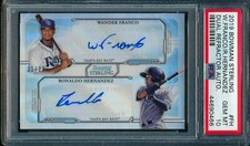 PSA 10 WANDER FRANCO / HERNANDEZ DUAL AUTO 2019 Bowman Sterling #/25 RC GEM MINT