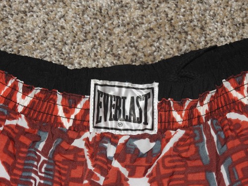 Costume da bagno Everlast pantaloncino pantaloncino pazzo elastico in vita foderato 2XL nuovo con etichette vintage anni 90 - Foto 2 di 6